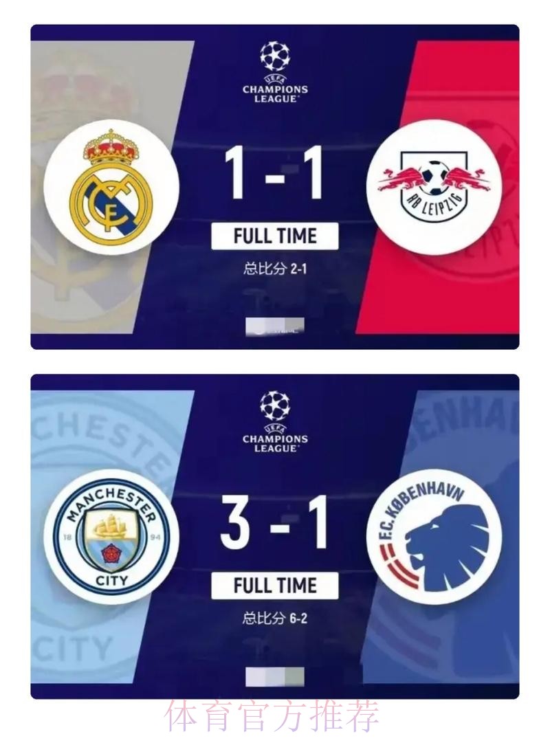 欧冠8强出炉!皇马曼城拜仁+意甲三队晋级 欧冠8强出炉!皇马曼城拜仁+意甲三队晋级